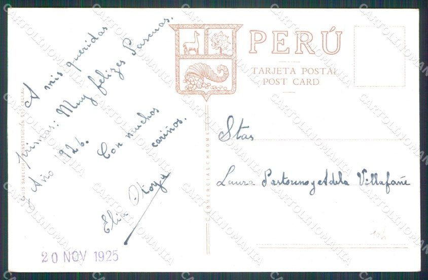 Peru Lima Gran te Deum en la Catedral postcard XP1705 – retro