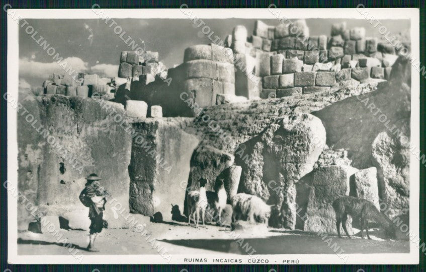 Peru Cuzco Ruinas Incaicas RPPC postcard XP1750 – fronte