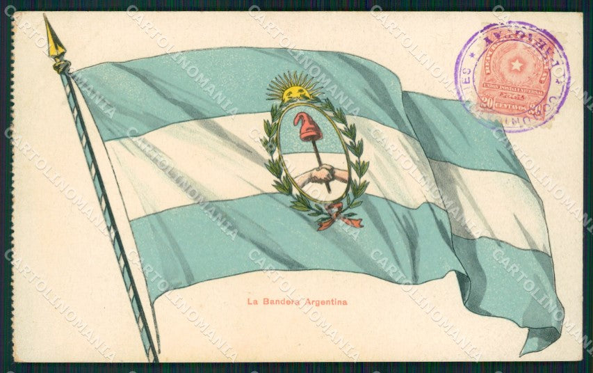 Argentina Flag postcard XP1753 – fronte
