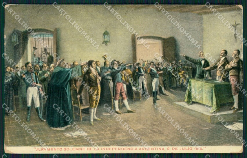 Argentina Juramento Solemne de la Independencia postcard XP1756 – fronte