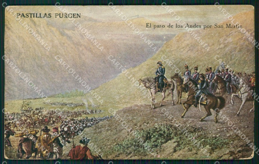 Argentina El Paso de los Andes por San Martin postcard XP1767 – fronte