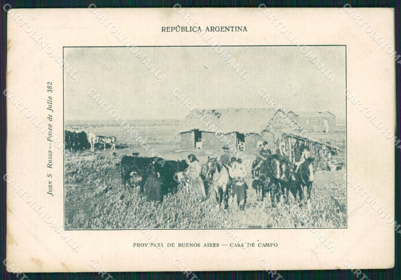 Argentina Buenos Aires Types Ethnic Casa de Campo postcard XP1782 – fronte