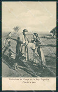 Argentina Types Ethnic Costumbres de Campo Pelando la Pava postcard XP1795 – fronte