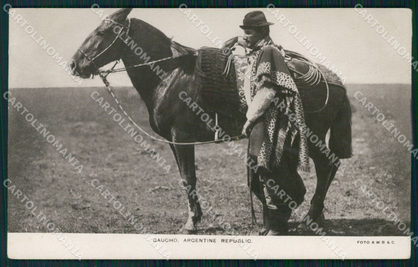 Argentina Types Ethnic Gaucho RPPC postcard XP1797 – fronte