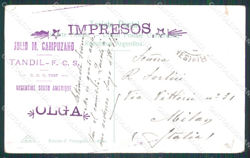 Argentina Types Ethnic Fiesta Campestre TEAR postcard XP1798 – retro