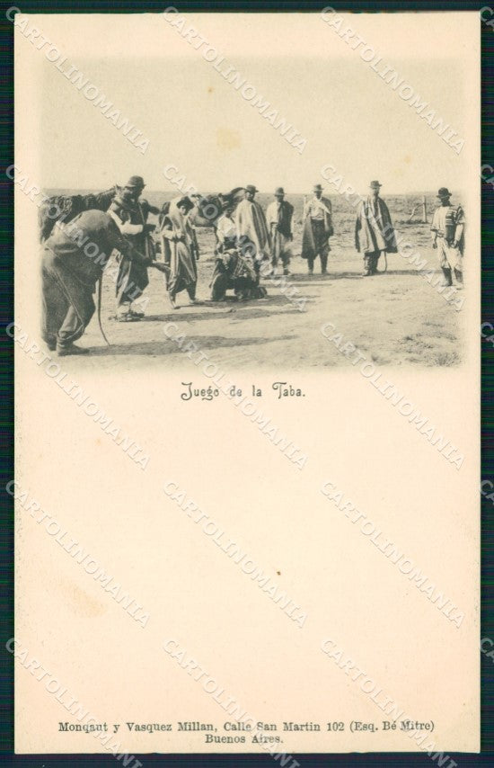 Argentina Types Ethnic Juego de la Taba postcard XP1799 – fronte