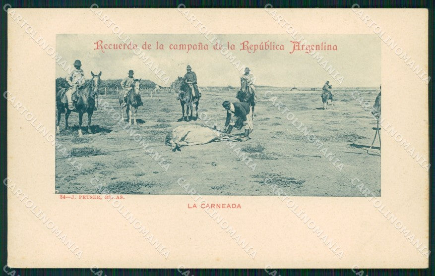 Argentina Types Ethnic La Carneada postcard XP1801 – fronte