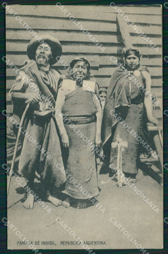Argentina Types Ethnic Familia de Indios postcard XP1804 – fronte