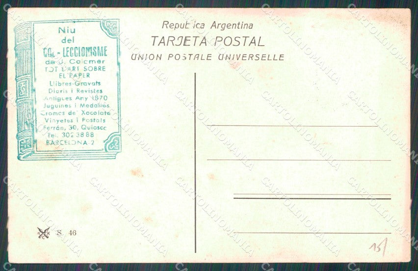 Argentina Types Ethnic Campesinos de Paseo postcard XP1805 – retro