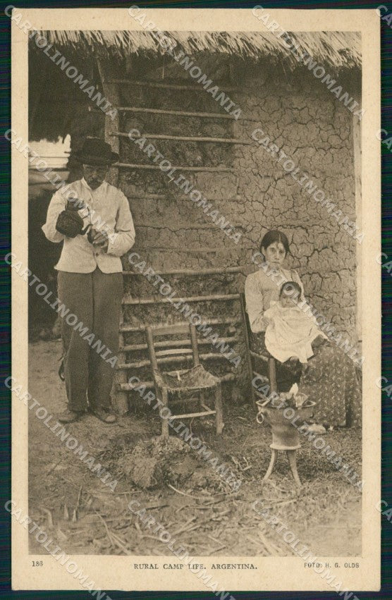 Argentina Types Ethnic Rural Camp Life postcard XP1807 – fronte
