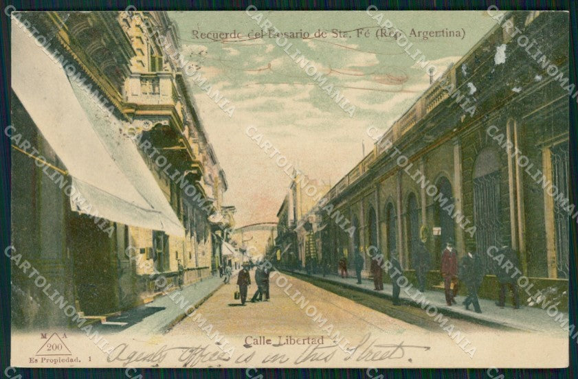 Argentina Rosario de Santa Fe Calle Libertad postcard XP1808 – fronte