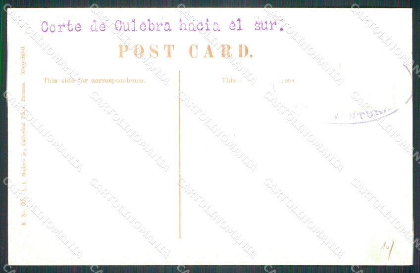 Panama Culebra Cut ABRADED BACK postcard XP1843 – retro