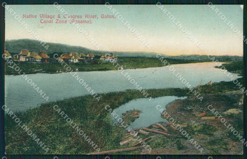 Panama Gatun Native Village Chagres River postcard XP1854 – fronte