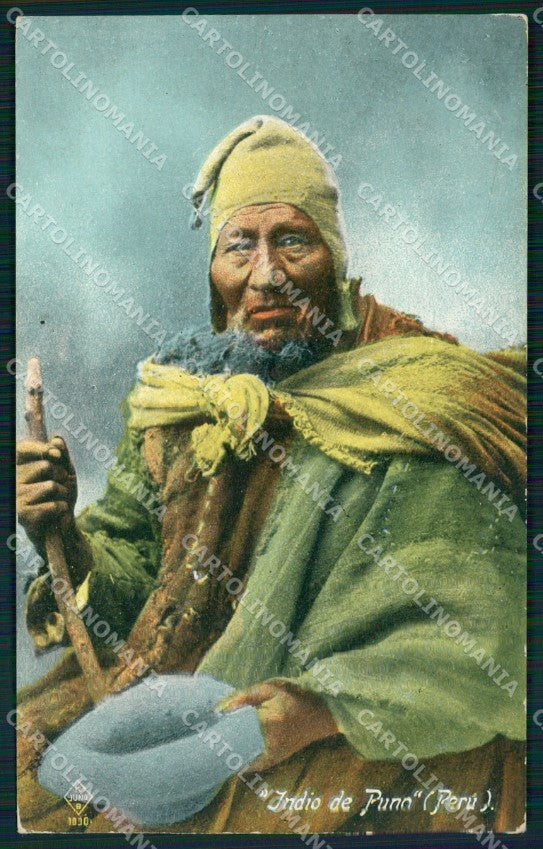 Peru Types Ethnic Indio de Puno postcard XP1857 – fronte