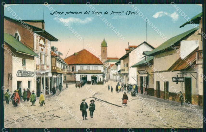 Peru Cerro de Pasco Plaza Principal postcard XP1863 – fronte