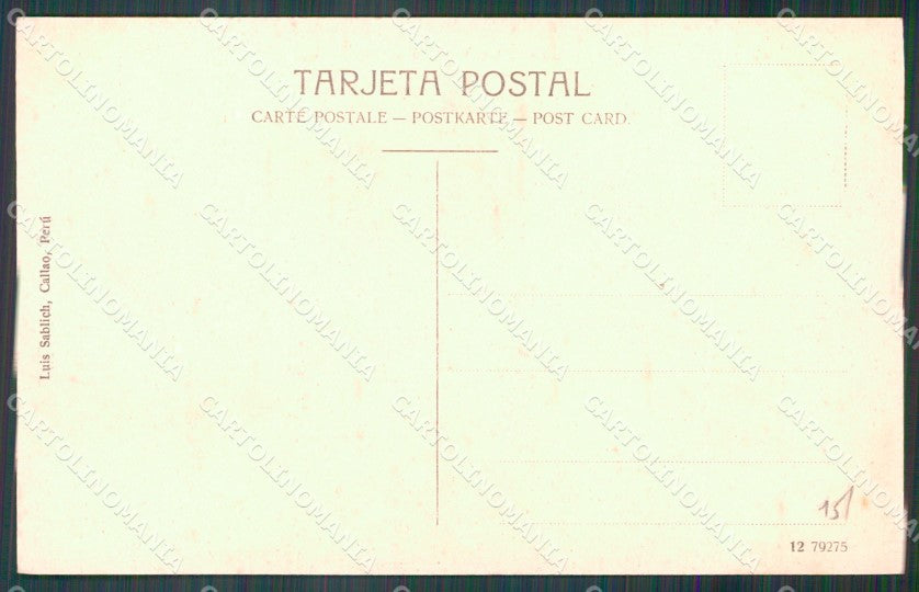 Peru Lima Revista Militar en el Paseo Colon postcard XP1876 – retro