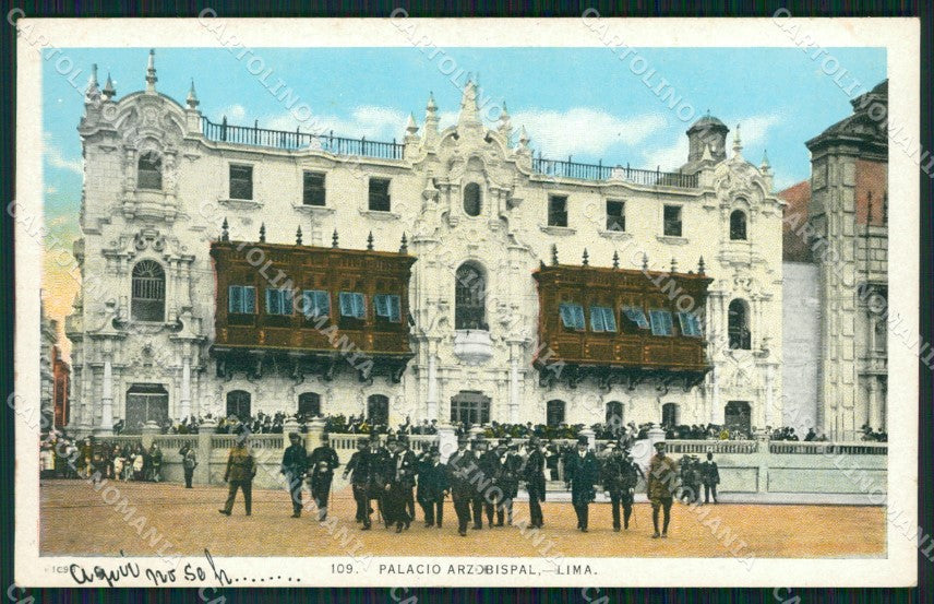 Peru Lima Palacio Arzobispal postcard XP1884 – fronte