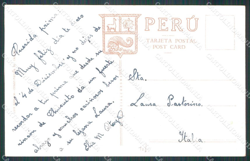 Peru Lima Palacio Arzobispal postcard XP1884 – retro