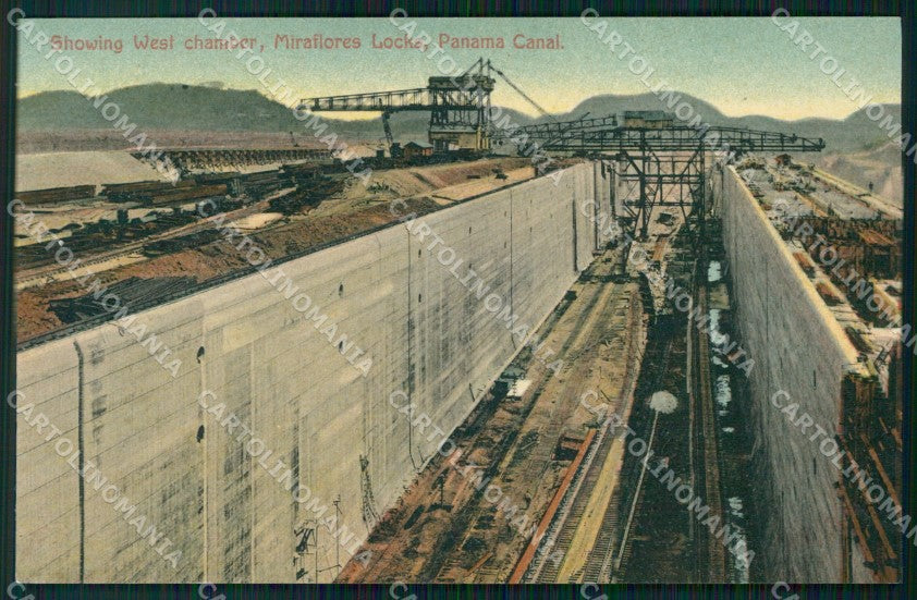 Panama Miraflores Locks West Chamber postcard XP1912 – fronte