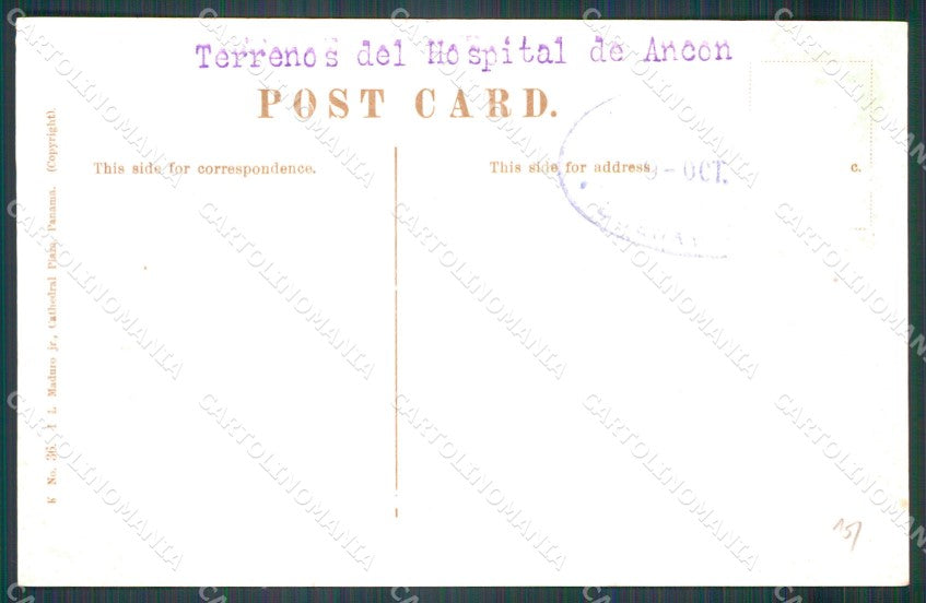 Panama Ancon Hospital ABRADED BACK postcard XP1919 – retro