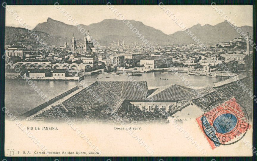 Brazil Rio de Janeiro Docas e Arsenal postcard XP1922 – fronte