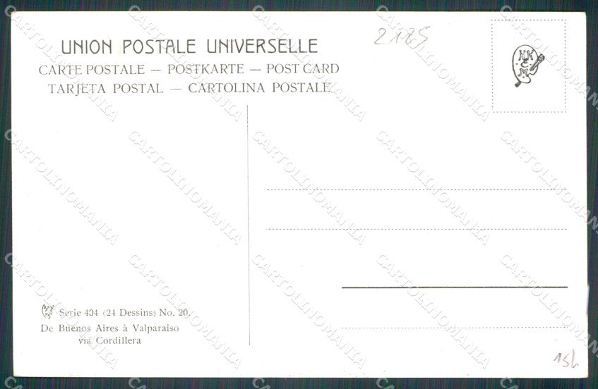 Chile Salto del Soldano Da Buenos Aires a Valparaiso postcard XP1931 – retro