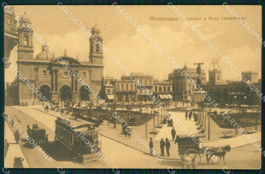 Uruguay Montevideo Catedral Y Plaza Constitucion postcard XP1937 – fronte