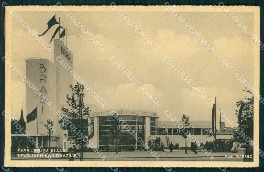 Brazil Expostition of Bruxelles Pavillion postcard XP1948 – fronte