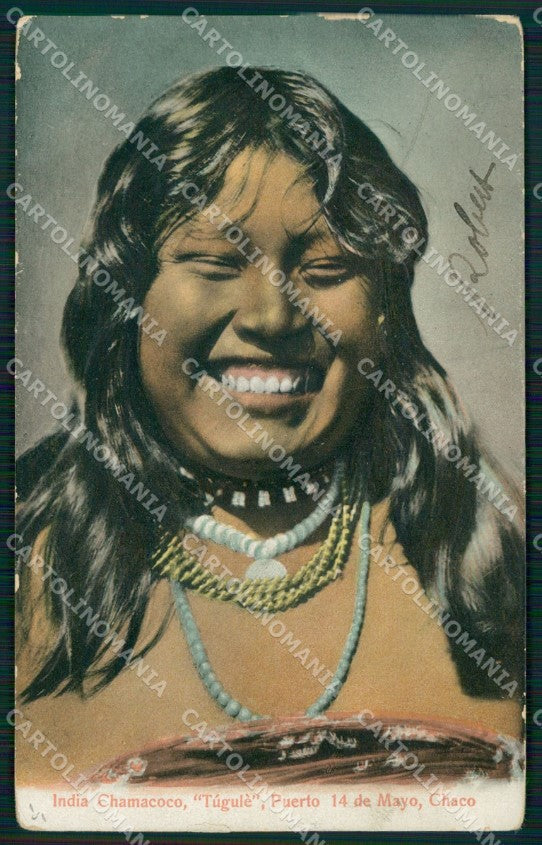 Argentina Types Ethnic Chaco India Chamacoco postcard XP1949 – fronte