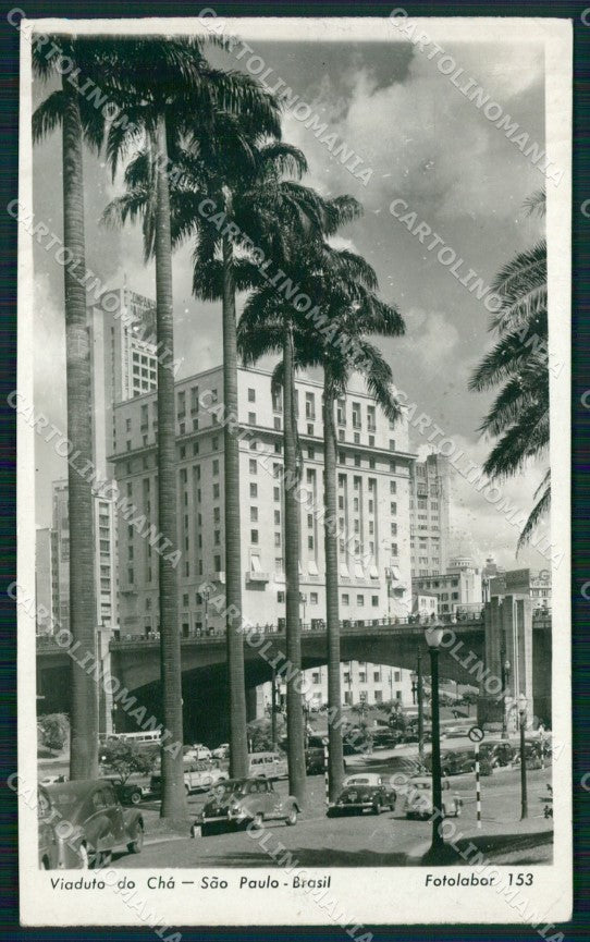 Brazil Sao Paulo Cha RPPC postcard XP1954 – fronte