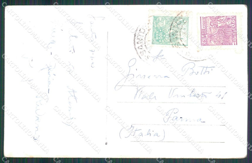 Brazil Santos Praia Gonzaga RPPC postcard XP1958 – retro