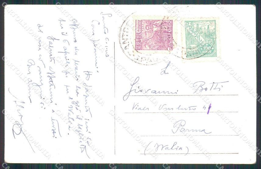 Brazil Santos Avenida Ana Costa RPPC postcard XP1959 – retro