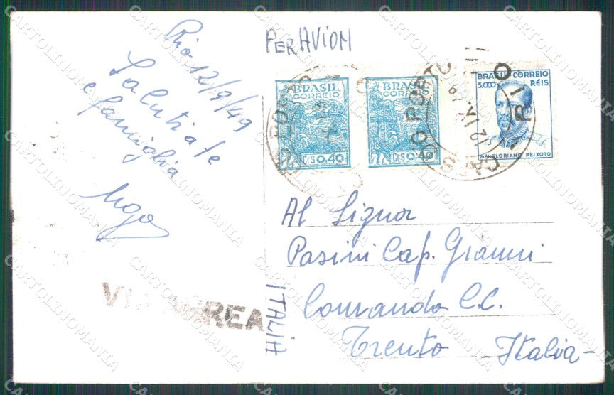 Brazil Rio de Janeiro Copacabana RPPC postcard XP1960 – retro