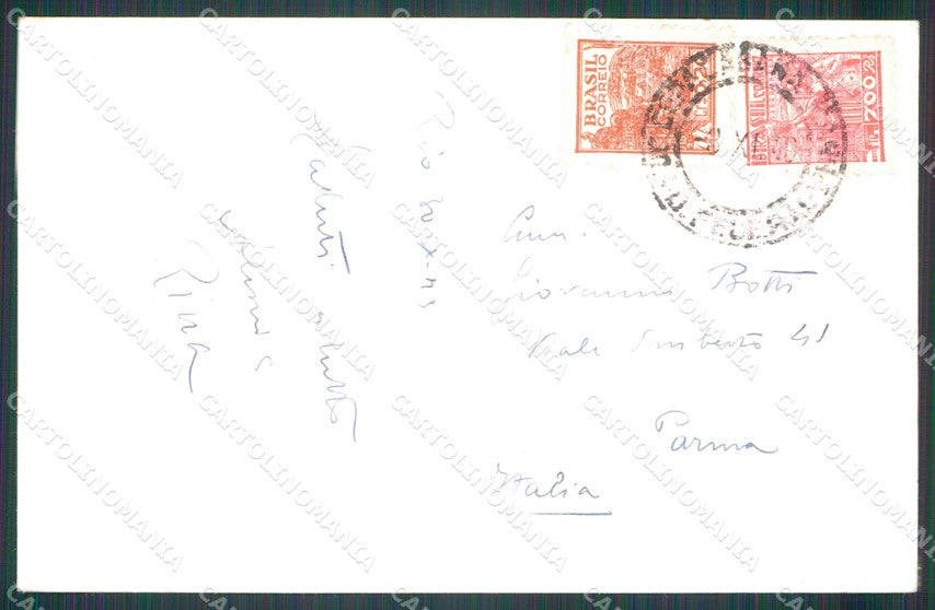 Brazil Rio de Janeiro Copacabana CREASE RPPC postcard XP1961 – retro