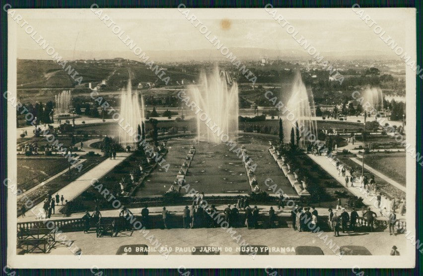 Brazil Sao Paulo Jardin Museo Ypiranga RPPC postcard XP1962 – fronte