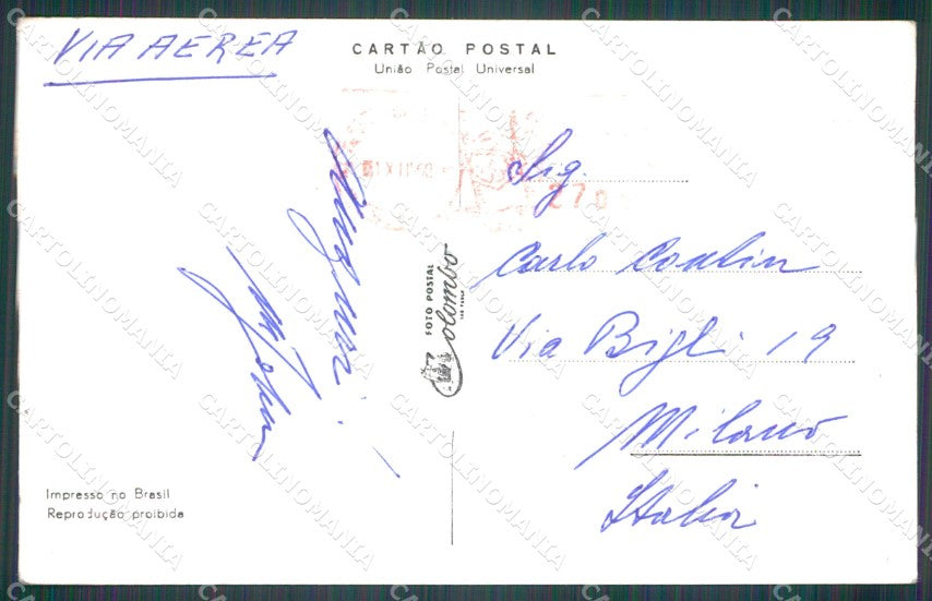 Brazil Sao Paulo Viaduto Santa Efigenia RPPC postcard XP1965 – retro