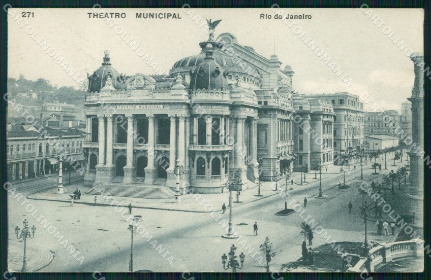 Brazil Rio de Janeiro Theatro Municipal postcard XP1967 – fronte