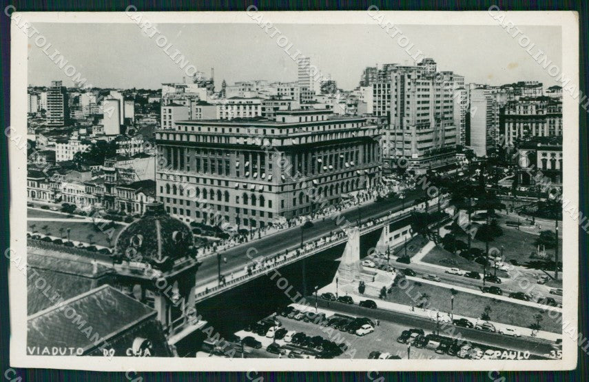Brazil Sao Paulo Cha CREASE RPPC postcard XP1970 – fronte