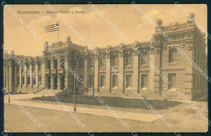 Uruguay Montevideo Escuela Militar y Naval postcard XP1976 – fronte