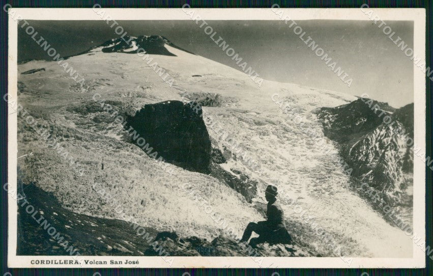 Chile Argentina Cordillera Volcan San Jose RPPC postcard XP2006 – fronte