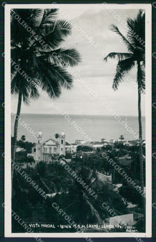 Brazil Olina Pernambuco Igreja do Carmo RPPC postcard XP2014 – fronte