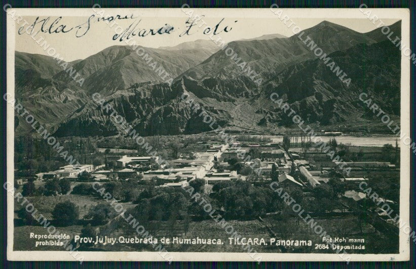 Argentina Tilcara Juluy Quebrada de Humahuaca RPPC postcard XP2022 – fronte