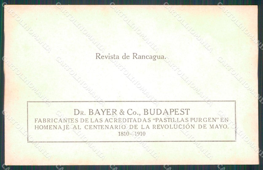 Argentina Revolucion de Mayo Centenario Budapest Rancagua postcard XP2044 – retro