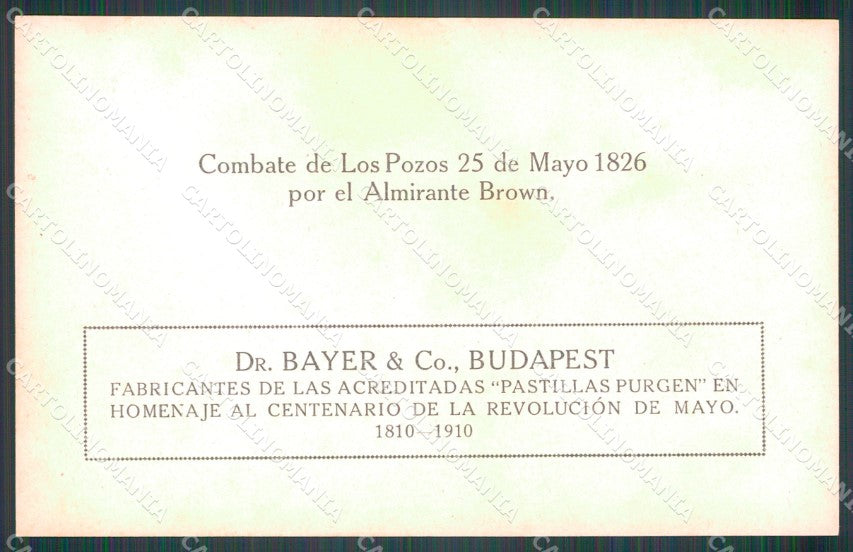 Argentina Revolucion de Mayo Centenario Budapest Los Pozos postcard XP2045 – retro