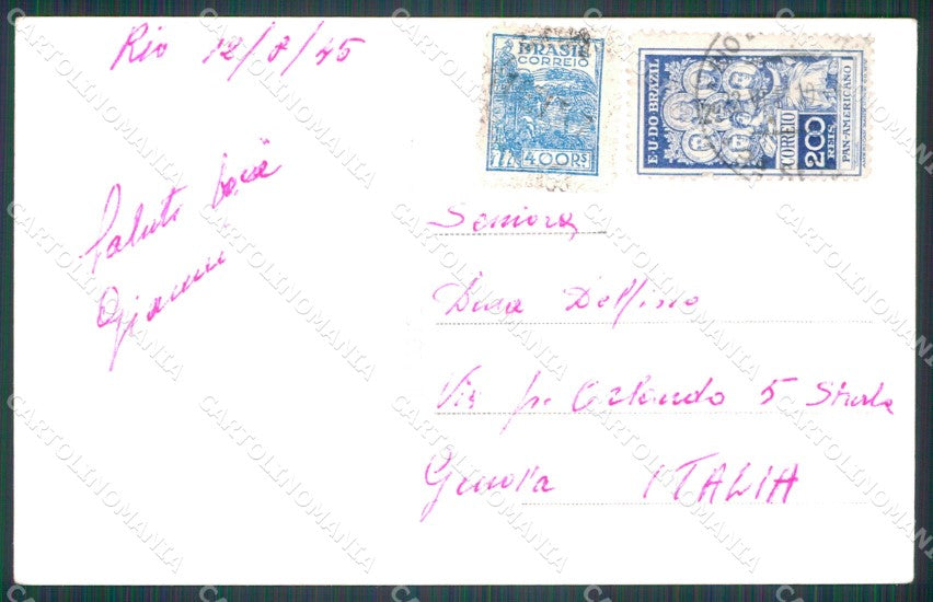 Brazil Rio de Janeiro Copacabana RPPC postcard XP2058 – retro