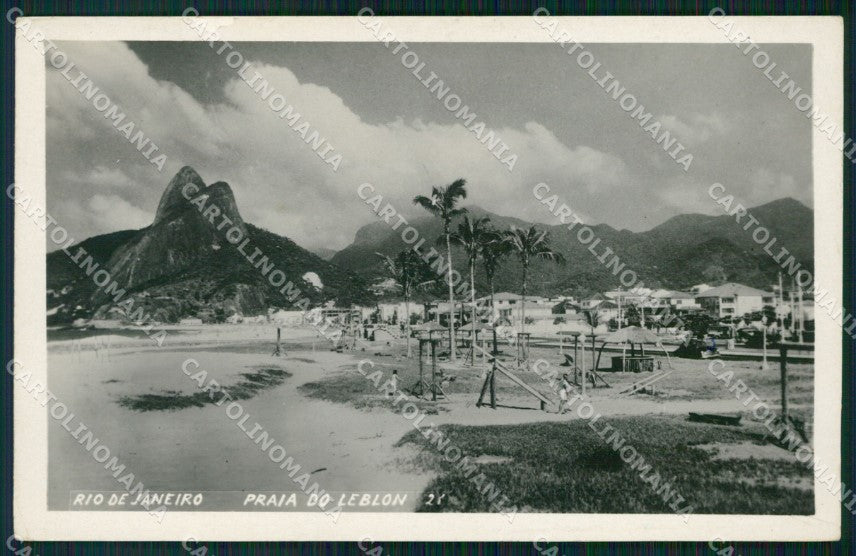 Brazil Rio de Janeiro Praia do Leblon RPPC postcard XP2063 – fronte