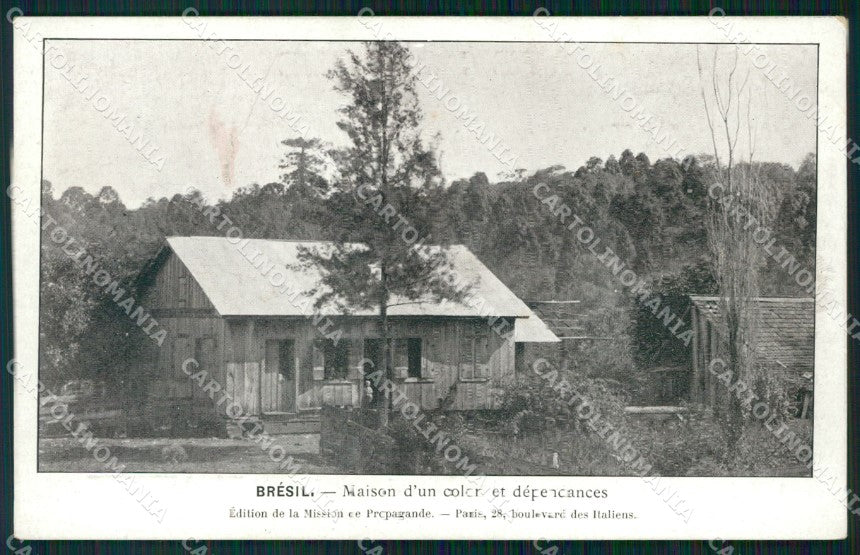 Brazil Types Ethnic Maison Colon postcard XP2064 – fronte