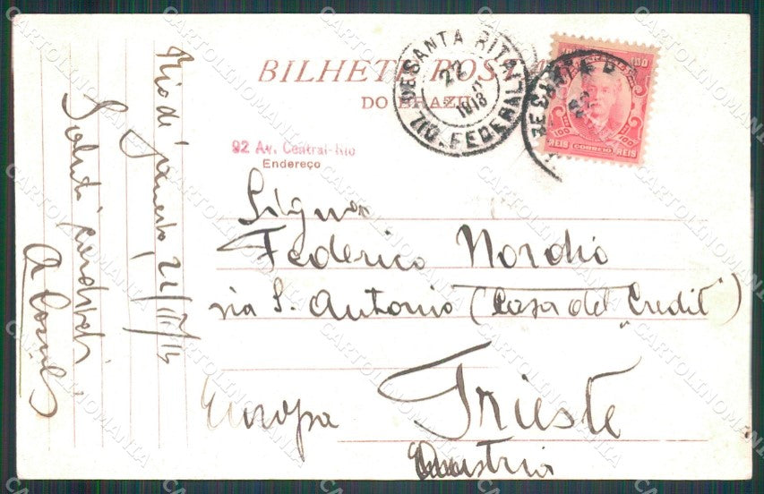 Brazil Rio de Janeiro Jardim da Praca da Republica postcard XP2067 – retro
