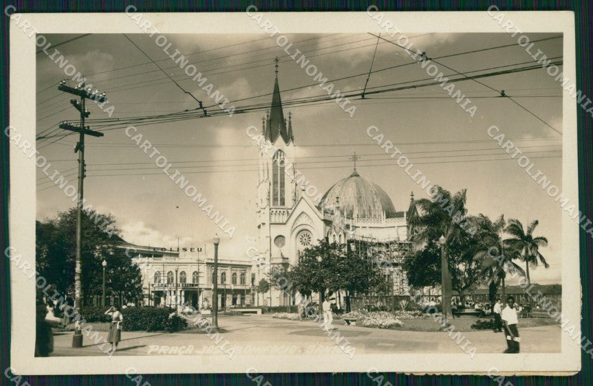Brazil Santos Praca Jose Bonifacio RPPC postcard XP2071 – fronte