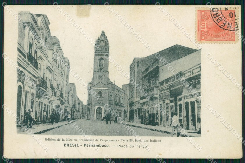 Brazil Pernambuco Piace du Terco TEARED postcard XP2080 – fronte